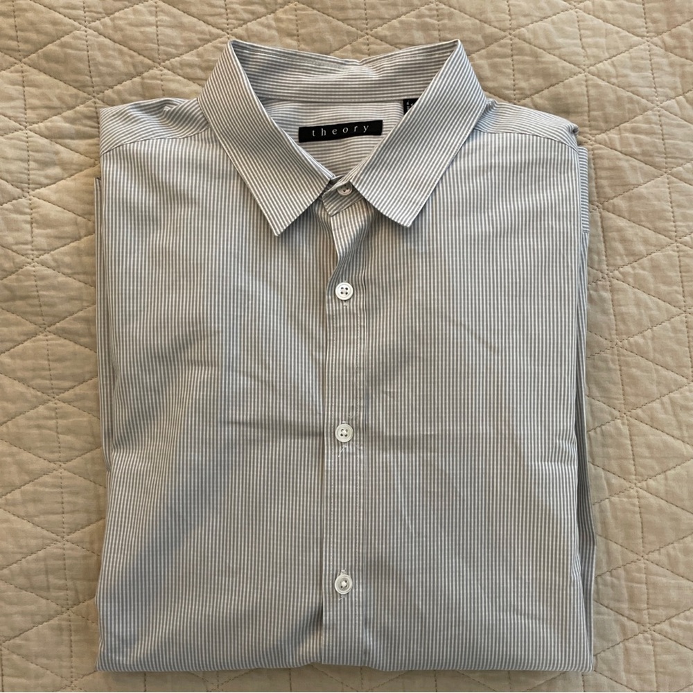 Theory Micro Check Print Zack Ps Keyport Shirt In… - image 4